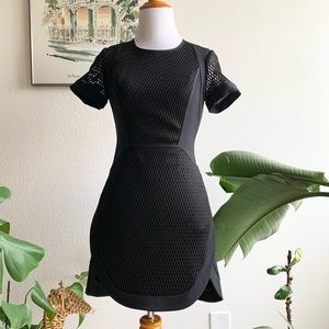 Banana Republic Black Mesh Mini Dress Size OP Petite